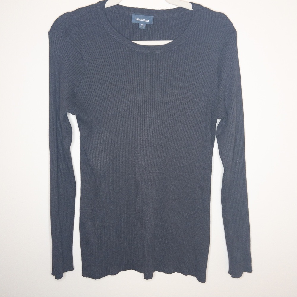 ModCloth Ribbed Knit Scoop Neck Sweater